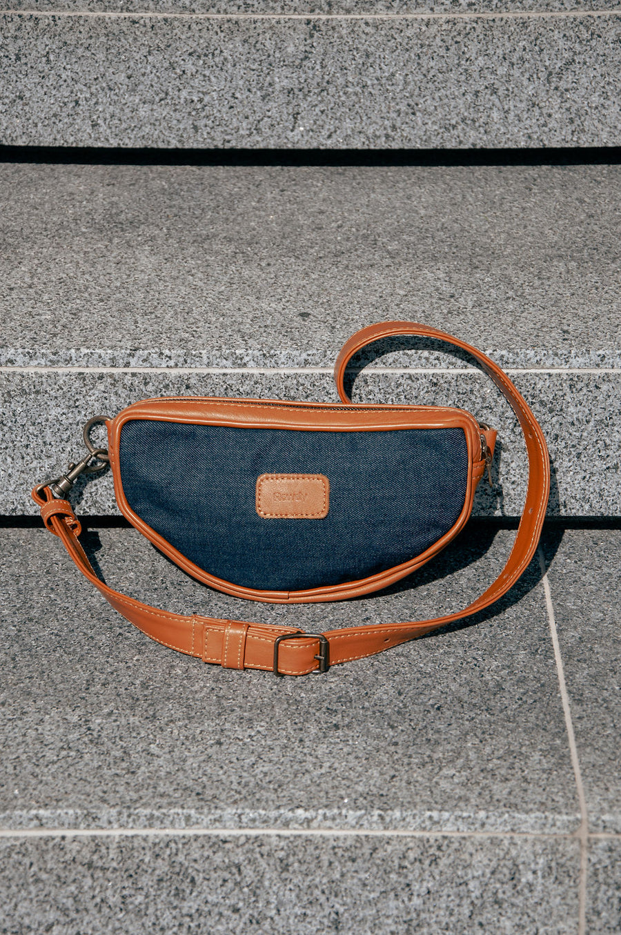 Denim Moon Bag