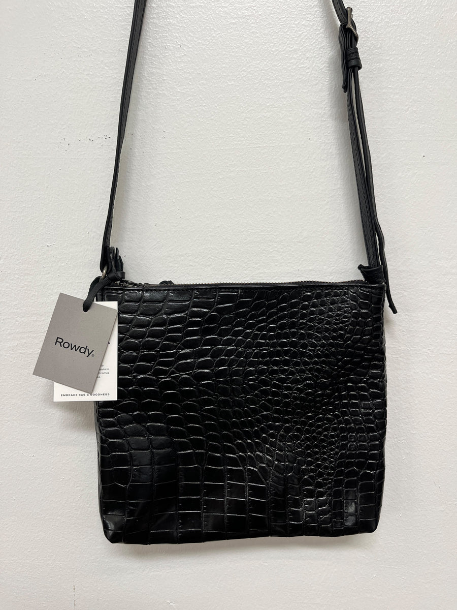 Small Croc Embossed Sling
