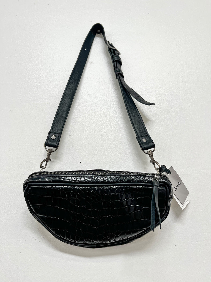 Croc Embossed Moonbag