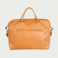 corporate-laptop-bag in Amber leather