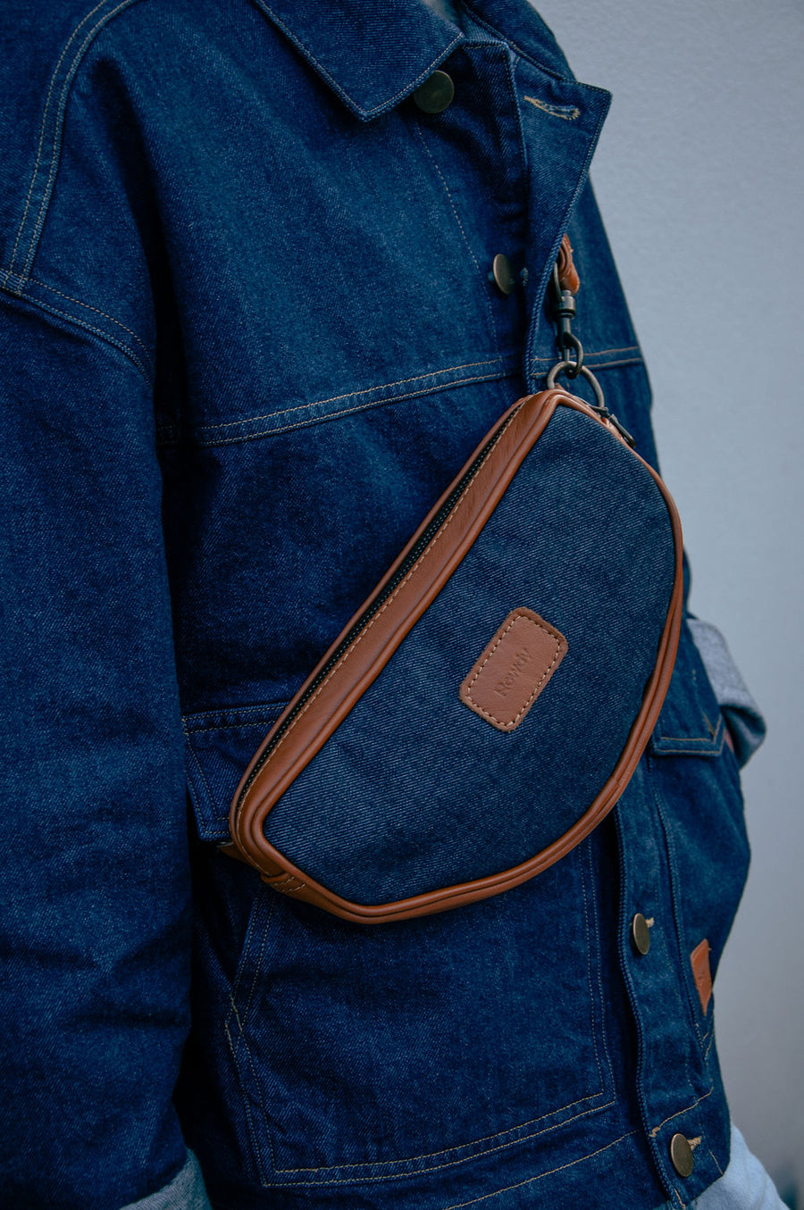Denim Moon Bag