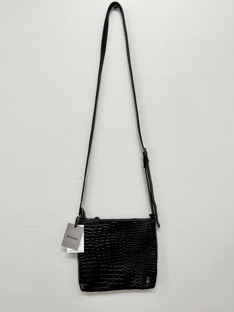 Small Croc Embossed Sling
